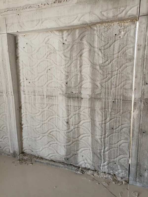 Betonarme kalıp yüzeyi ve yapısal elemanlar görünümü