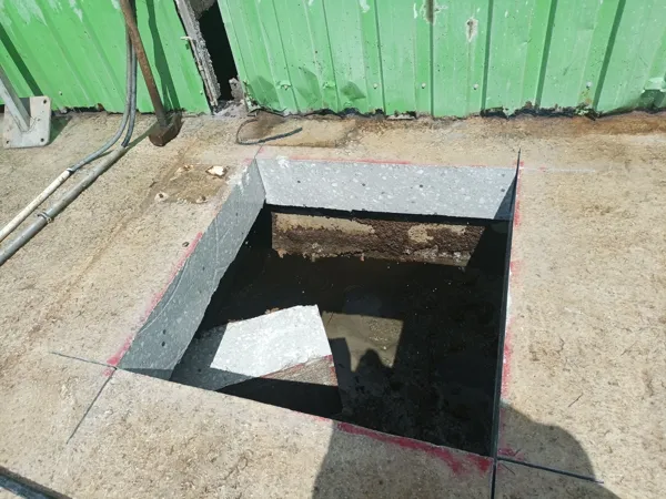 Beton zeminde dikdörtgen kanal ve derz kesimi hattı